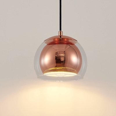 Lindby Daymien lámpara colgante, 1 luz, cobre
