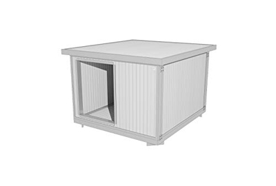 CUCCE ITALIANE Firenze Snow 90X98H72 - Caseta aislada para perros, de exterior, jardín, techo corredizo