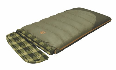 Alexika Schlafsack Siberia Wide Transformer, Linke Reißverschluss - Saco de Dormir Rectangular para Acampada, Color Verde/Gris/Gris/Verde a Cuadros, T