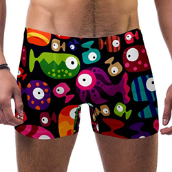LORVIES - Bañador tipo bóxer para hombre, diseño de peces tropicales, de secado rápido, talla S multicolor M características