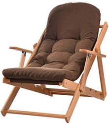 NO BRAND Tumbonas Jardin Puente de Madera, 3 ángulos Ajustables, balcón Exterior Silla de jardín sillón Patio, butaca Plegable (Color, Verde),marrón en oferta
