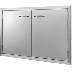 VEVOR Puerta de Acero Inoxidable para Cocina al Aire Libre 83,8 x 55,9 cm, Isla para Asador y Cocina para Exteriores, con Tamaño de Corte de 78,2 x 50 precio