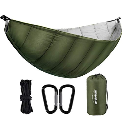 Overmont Hamaca bajo edredón Relleno de Aislamiento bajo edredón para hamacas Mochilero Camping para Exteriores Jungle Adventure Senderismo Viajes 270