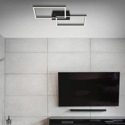 Plafón LED Frame CCT, negro, 50x39cm características
