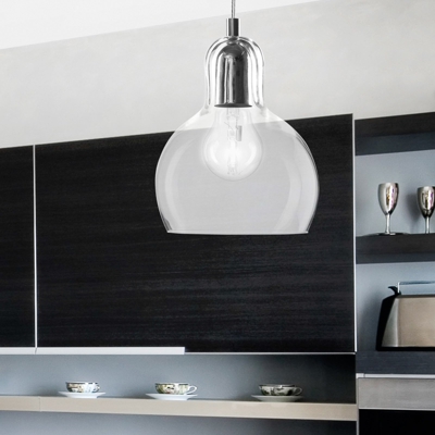 Lámpara colgante Mango, transparente/plata