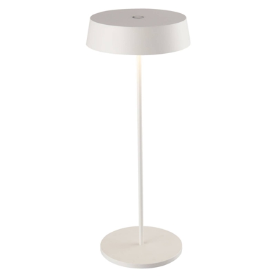 Lucande Tibia lámpara de mesa LED, USB, blanco