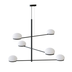 LEDS-C4 Coco Chandelier colgante, negro/blanco en oferta