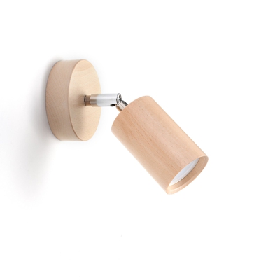 Foco de pared Cre de madera, 1 luz