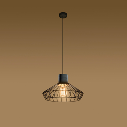 Lámpara colgante Grid, rejilla, hormigón, Ø 37 cm en oferta