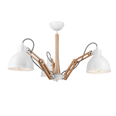 Plafón Skansen 3 luces ajustable, blanco