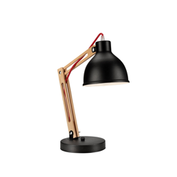 Lámpara de mesa Skansen, ajustable, negro características