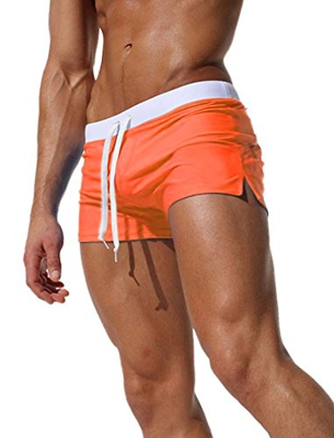 Ateid Bañador de Natación Boxer para Hombre Naranja M