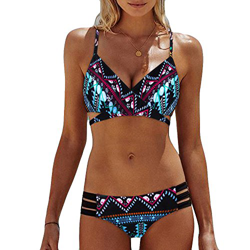 ZODOF Bikinis Mujer, Acolchado Push Up Bikini Mujer 2020 Brasileño Conjunto de Bikini Mujer Conjuntos Push up Brasileño Sexy Tanga Traje De Baño Mujer precio