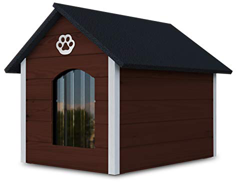 Novamat - Caseta para perros de madera - Casa acogedora y elegante para su perro con paredes aisladas - Resistente al agua - Tamaño XL (XL, marrón - b características