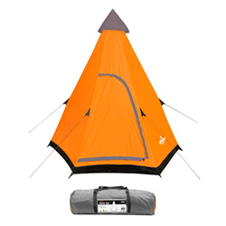 Milestone Teepee Camping 18920-Tienda de campaña para 2 Personas, Color Naranja, Gris, Unisex Adulto, Talla única precio