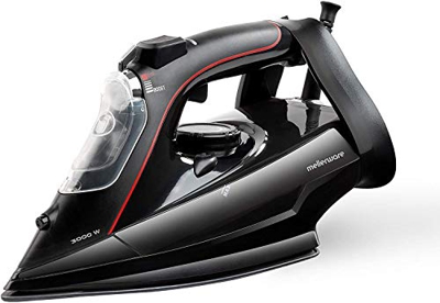 Mellerware Plancha de Vapor 3000W máxima Potencia, Calentamiento rápido, Suela de cerámica, función autolimpieza (Steezy)