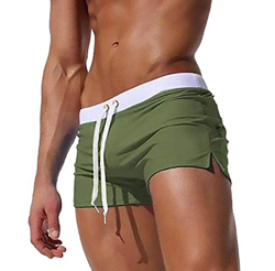 EDOTON Bañador para Hombre, Pantalones Cortos Impermeables Pantalones Cortos de Surf Pantalones de Natación (EU M/Tag L, Ejercito Verde) en oferta