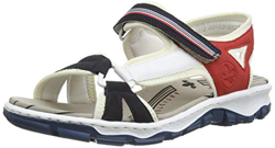 Rieker Frühjahr/Sommer 68877, Sandalias Punta Cerrada Mujer, Azul (Pazifik/Weiss/Red/Reinweiss 15), 39 EU precio