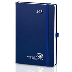 Agenda 2021 un Día por Página A5 - Planificador Diaria 2021(Fin de Semana Compartir 1 Página) con Tapa Dura y Bolsillo Trasero, Tamaño Grande 14 x 21  en oferta
