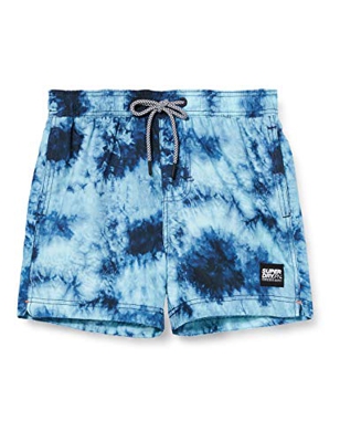 Superdry Volley Swim Short Pantalones Cortos, Azul (Navy Tie Dye Saj), M para Hombre