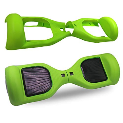 ABBY Protectora Funda de Silicona para 6.5" Smart Scooter Balance Patinete Electrico Hoverboard Cover (Verde Brillante)