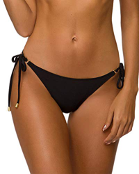 annafiiore – Traje de baño italiano para mujer, verano, triángulo, cuello de triángulo Braga de bikini, color negro S en oferta