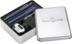 Faber-Castell 201506 Gripset 2011 - Pluma estilográfica (punta M, un bolígrafo, tinta y convertidor), color azul precio