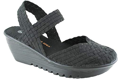 B M Bernie Mev New York Women's Wedge Sandals - Una Sandalia de Punta Cerrado, Abierto atras y Ligera, con Plantilla de Memory Foam pasear en Verano y