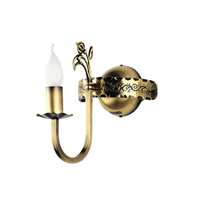 Aplique Castle pátina brillante 1 luz