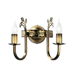 Aplique Castle pátina brillante 2 luces precio