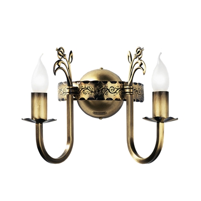 Aplique Castle pátina brillante 2 luces