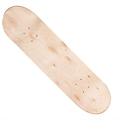 Nachar Tabla de Cubierta de Skate Natural de 8 Pulgadas y 8 Capas, Monopatines Cóncavos Dobles Lisos para Cubierta de Arte DIY, Arce de Madera