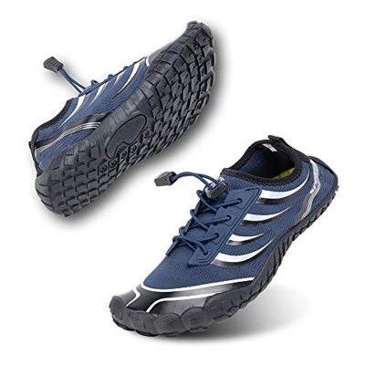 Zapatos de Agua Hombres Mujer Buceo Surf Zapatillas Trail Running Barefoot Escarpines Piscina Playa Deportes Acuáticos Azul-1 43 EU