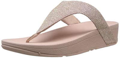 FitFlop Lottie Glitzy, Sandalias de Punta Descubierta Women's, Rosa (Rose Gold 323), 36 EU
