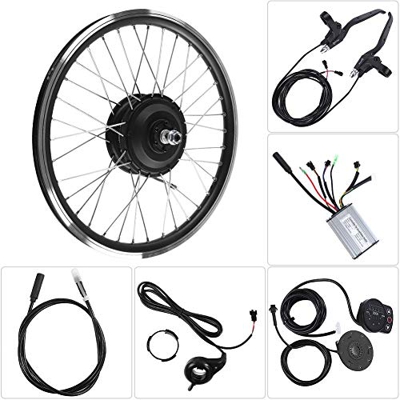 Kits de conversión de Bicicleta eléctrica, Kit de Rueda de Bicicleta eléctrica Motor de 36V/48V 250W Pantalla LED KT900S Rueda de 26"Adecuado para lla