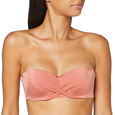women'secret Top de Bikini con Copas fijas y Aros, drapeado en el Delantero