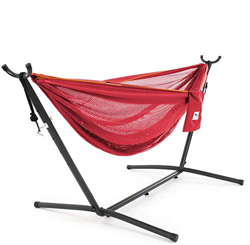 Vivere - Hamaca de Malla con Soporte (250 cm), Color melocotón características