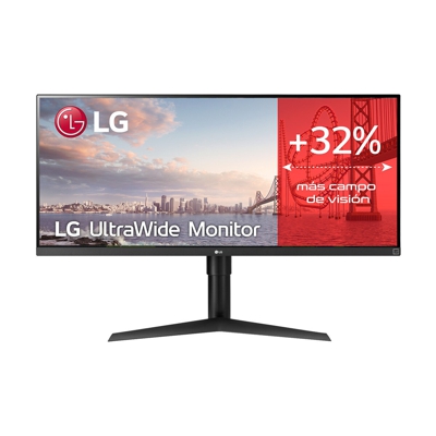 LG - Monitor PC Gaming UltraGear 34WP65G-B 86,6 Cm (34") WFHD IPS 21:9, HDR 10, AMD Freesync