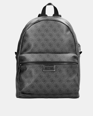 Guess - Mochila De Hombre En Tono Gris Estampado Con Cremallera