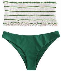 JFAN Mujer Bikini Bandeau de Rayas Bralette Traje de Baño de Tubo Brasileños Bañador Ropa de Bano en oferta