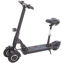 Quino Patinete eléctrico para Adultos de Tres Ruedas Ajustables Plegables, motorizados, patín con Asiento Desmontable Portátil Batería de Litio de has en oferta