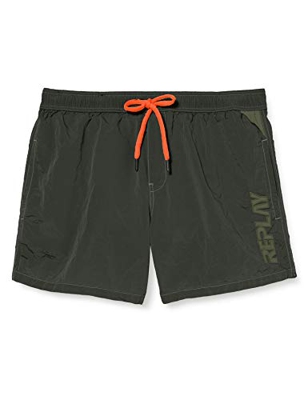 REPLAY LM1067.000.83286 Bañador de natación, Verde (Khaki 677), XL para Hombre