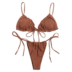 Keepwin Conjuntos de Bikinis Sexy Mujer Push Up Brasileñas Relleno Solido Banda Ropa de Baño Mujer Traje de Baño Verano Playa Bañador Natacion Tanga B precio