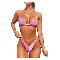 TWIOIOVE Conjuntos de Bikinis para Mujer, Bikini Sexy Triángulo Tanga 2 Piezas Conjunto Adecuado Viajes Playa La Natacion precio