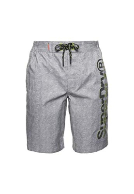 Superdry Classic Boardshort Bermudas, Gris Plateado, L para Hombre