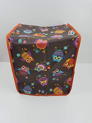 Funda DE Tela Antimanchas para Proteccion DE THERMOMIX TM6 TM5 TM31. Mod búhos marrón