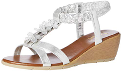 Lotus Aiana, Sandalias de Punta Descubierta Mujer, Plateado (Silver JJ), 37 EU en oferta