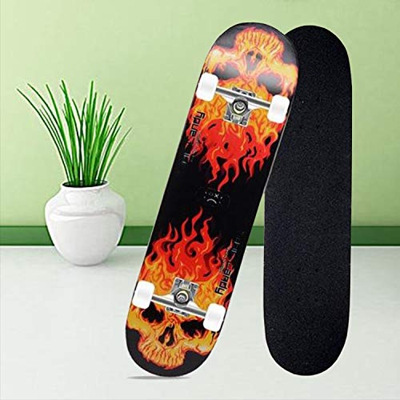 Aceshion - Tabla de Skate para Adultos y Adolescentes, 80 x 20 cm, Doble Patada, Madera de Arce, Profesional, para Hacer Trucos - Monopatín para Chico
