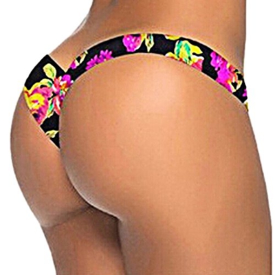 bikinis mujer, bragas bikini bikini tanga AIMEE7 Las mujeres florales brasileñas de impresión Bikini Tanga de baño traje de baño de playa traje de bañ
