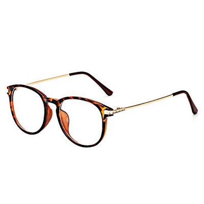 BOZEVON Gafas Falsas para Mujeres Hombres - Gafas de Sol Sin Receta Clásicas Ultraligeras Montura Gafas Vintage Lentes Transparentes para Mujeres y Ho